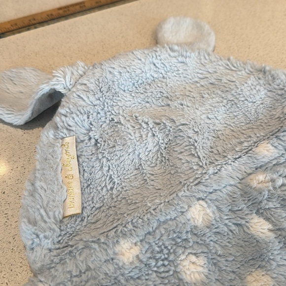 BLANKETS & BEYOND blue White Dots Hooded long ears dog BABY BLANKET Hood Plush - Picture 10 of 11